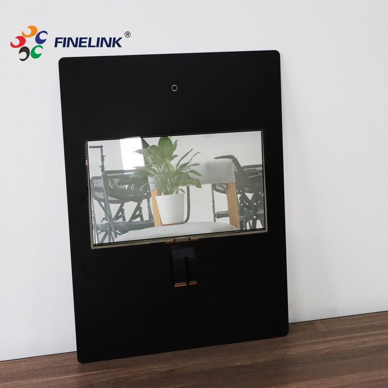 Color nero trucco specchio touch screen 32 pollici per applicazioni in bagno