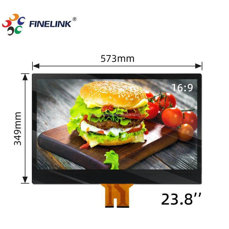 23.8 pollici Industrial Waterproof EETI Solution PCAP Anti Glare Glass Lcd Per PC Display Touch Screen Panel