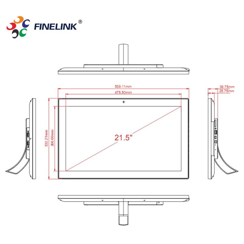 Display portatile VA/IPS a tocco nero tutto in un PC da 32 pollici
