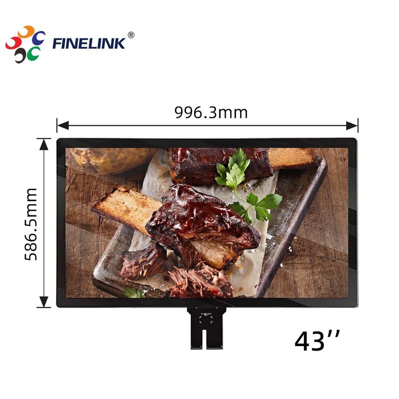 Grandi dimensioni schermo touch CTP da 43 pollici per supporto al pavimento schermi LCD commerciali con segnaletica digitale