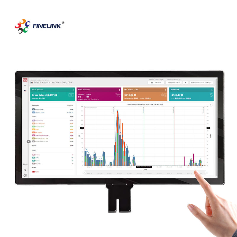 Interfaccia I2C/USB/RS232 di 43 pollici PCAP G G Capacitive Touch Panel per aziende