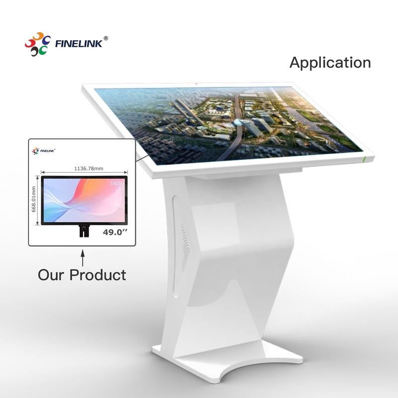 FINELINK OEM 32 43 49 55 65 75 86 pollici Touch personalizzato Multi-touch USB/I2C/RS232 Interfaccia Large Touch Panel Capacitive