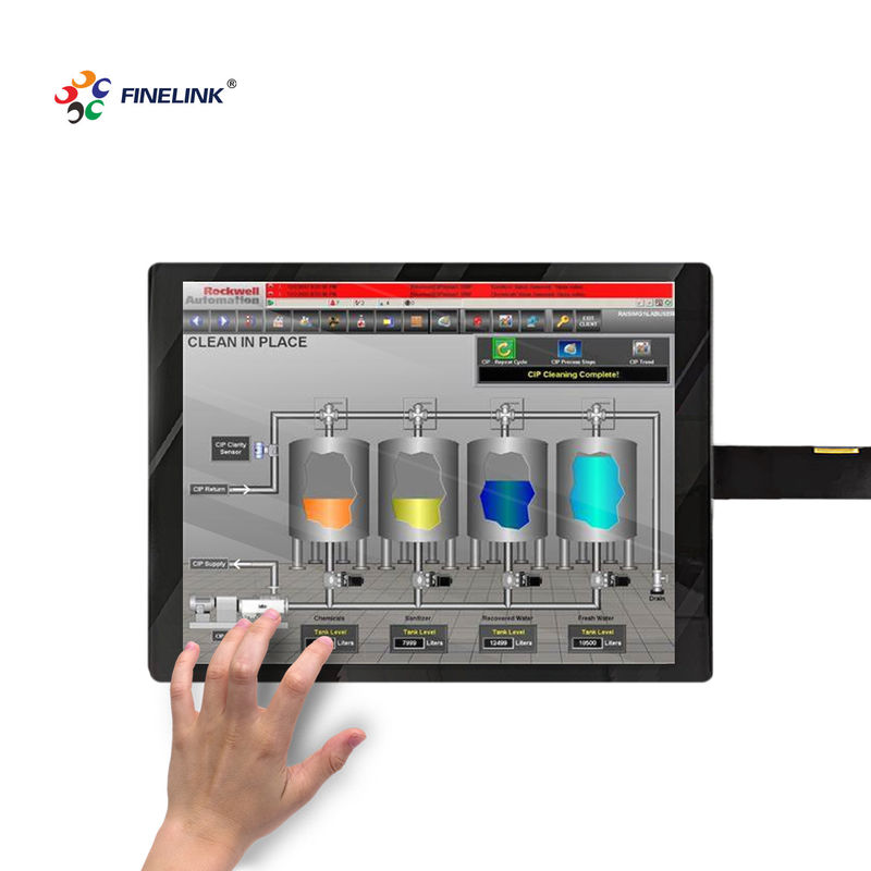 15 pollici Sensore di vetro personalizzato per l'industria USB EETI 10 punti a prova di polvere Proiettato pannello touch screen capacitivo sovrapposizione