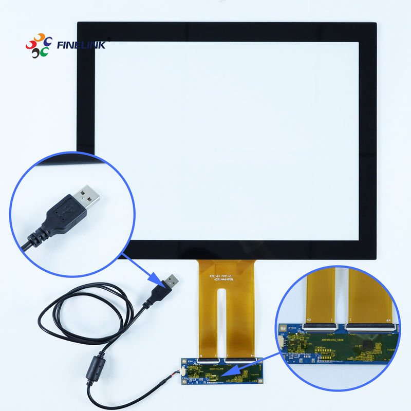 15 pollici Sensore di vetro personalizzato per l'industria USB EETI 10 punti a prova di polvere Proiettato pannello touch screen capacitivo sovrapposizione