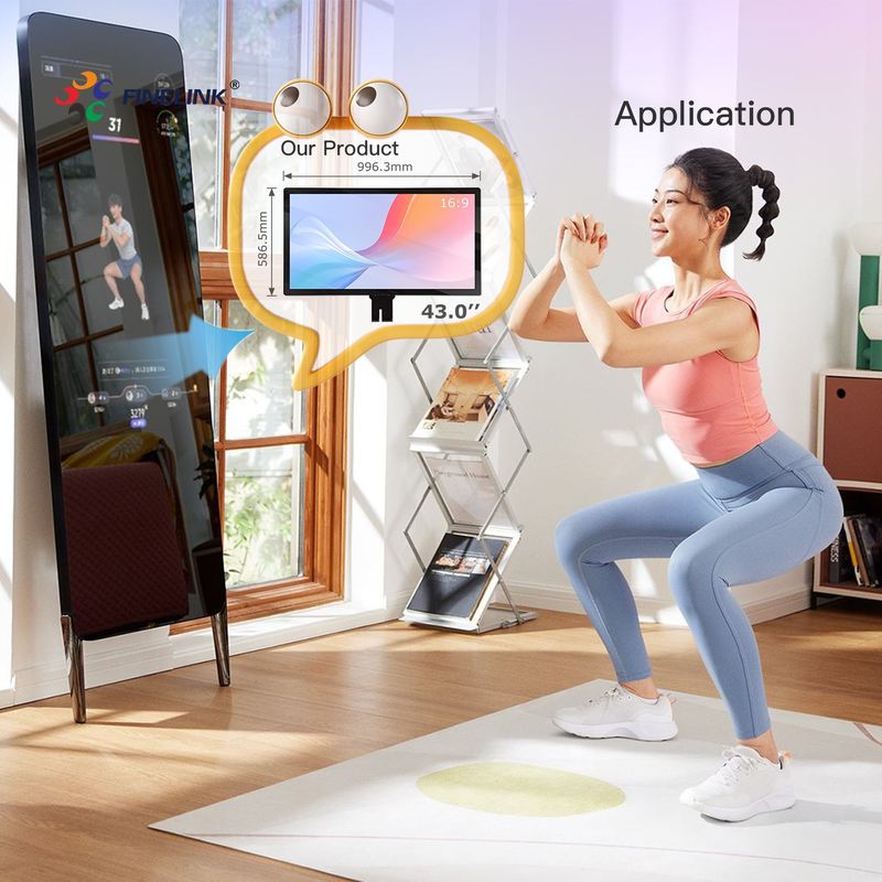 Grande touch panel 43 pollici PCAP G G per business Fitness Mirror Soluzione EETI/ILIEK/SIS