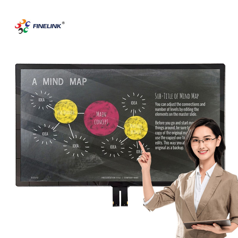 Multi Point Touch 55 Inch G G Touch Panel con grande LCD e IC FPC in vetro