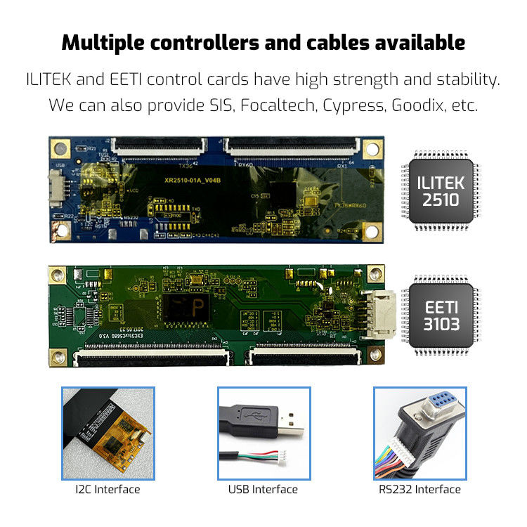 Display Multi Finger Touch Screen Sensor Display Windows Mac Linux 250x428mm 178° Angolo di visualizzazione