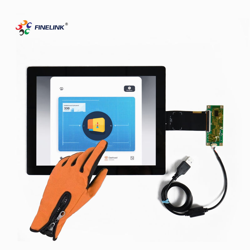Componente touch screen della macchina POS Guanti da 10,4 pollici Multi-touch Capacitive touch screen Panel con controller e USB