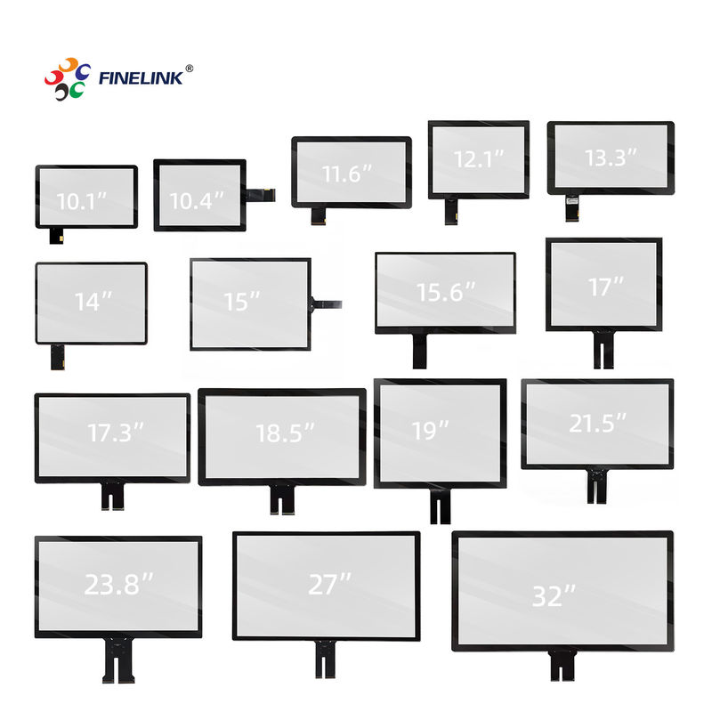 Panel tattile PCAP impermeabile IP65 con 10 punti di contatto USB/RS232/IIC